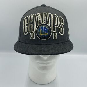GOLDEN STATE WARRIORS NEW ERA LOCKER ROOM 9FIFTY HAT ~ 2018 NBA FINALS CHAMPIONS